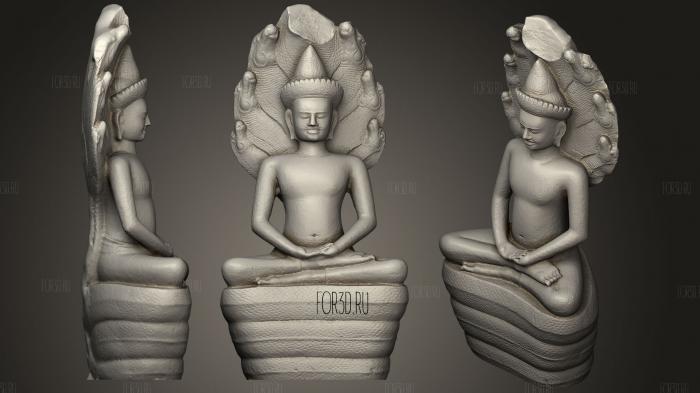 Buddha Protected By The Naga stl model for CNC